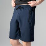 Мужские Легкие Летние Темно-Синие Шорты Свободного Кроя - Базовые на Резинке со Шнурком
