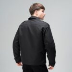 Мужской Короткий Черный Плащ Тренч - Классический на Пуговицах