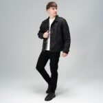 Мужской Короткий Черный Плащ Тренч - Классический на Пуговицах