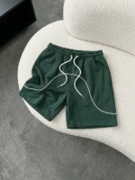 Мужские Базовые Зеленые Шорты - Хлопковые на Резинке с Кантом