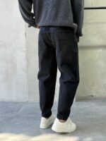 Мужские Черные Джинсы MOM FIT Свободного Кроя