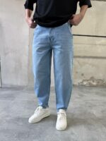 Мужские Голубые Джинсы MOM FIT Свободного Кроя