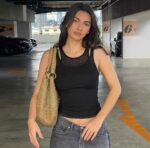 Женская Базовая Двойная Черная Майка