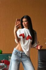 Мужская Базовая Футболка Тениска Хаки с Воротником