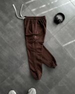 Мужские Коричневые Спортивные Штаны Джоггеры - Свободные с Манжетами