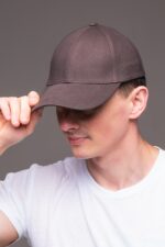Мужская Базова Коричневая Кепка Коттон